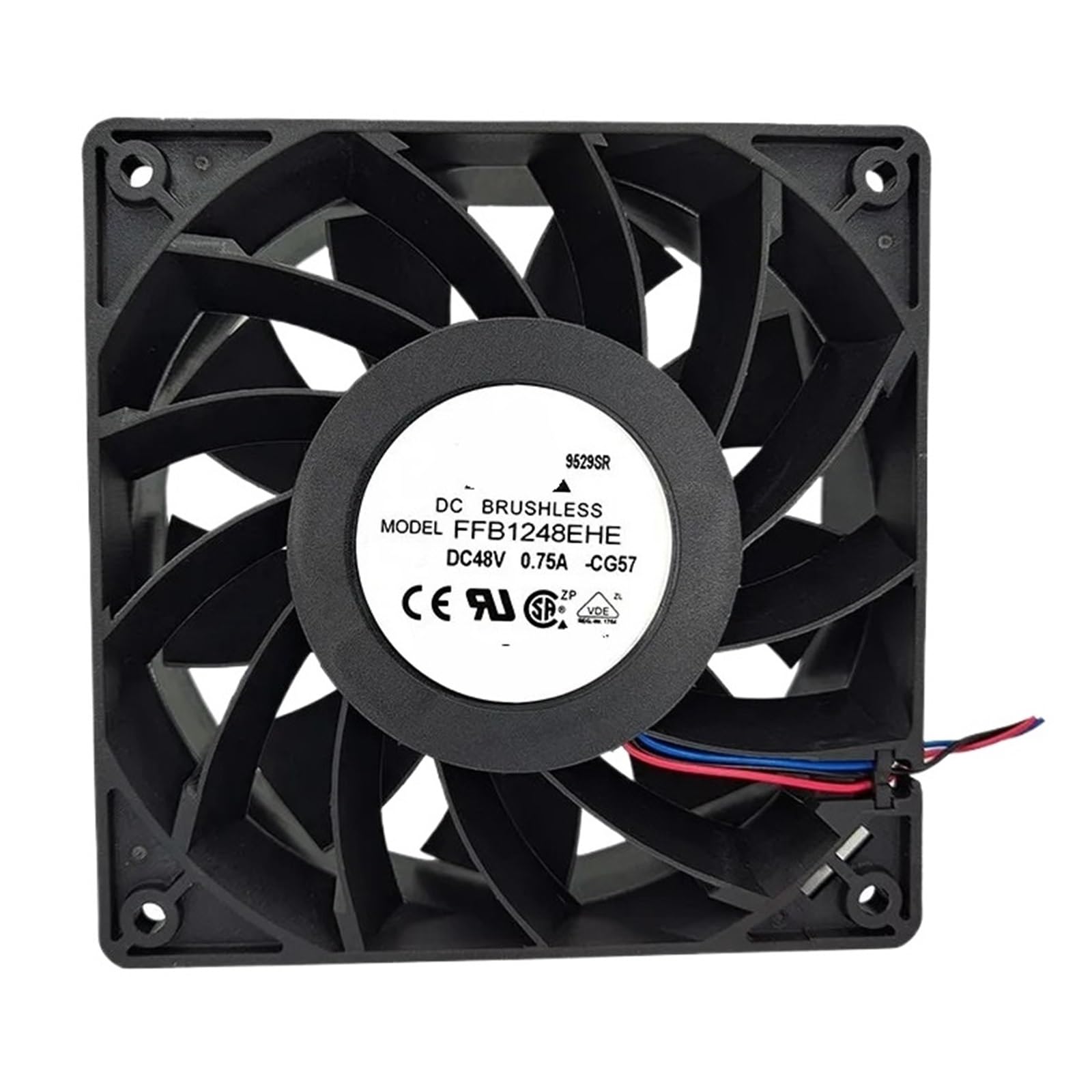 FFB1248EHE Cooling fan 48VDC 0.75A 120x120x38mm cooling fan(2-wire)