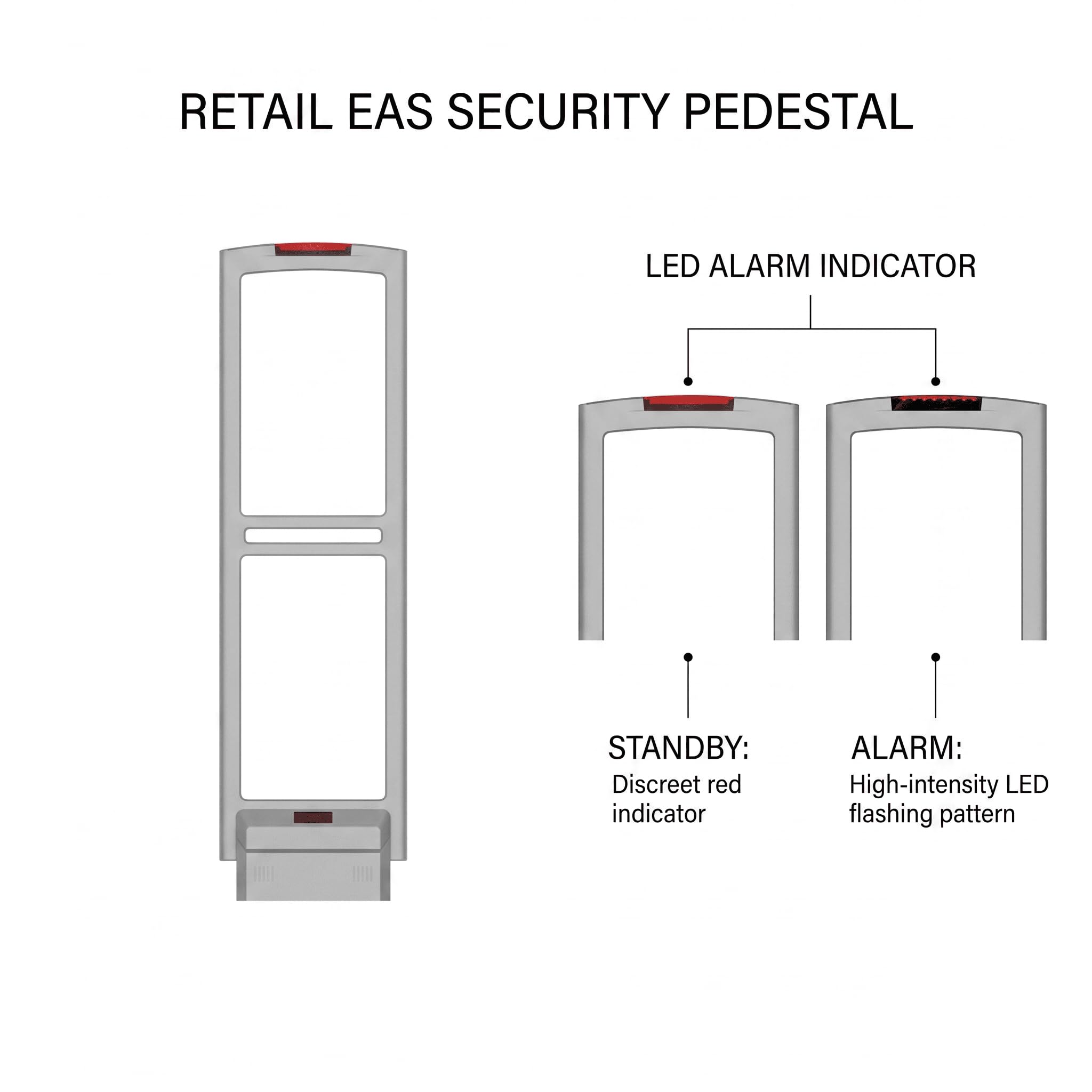 Sistema de Puerta de Seguridad antirrobo EAS con un avanzado de Control DSP | Amplio rango de detección, fácil instalación, accesorios completos, pantalla digital,alarmas instantáneas