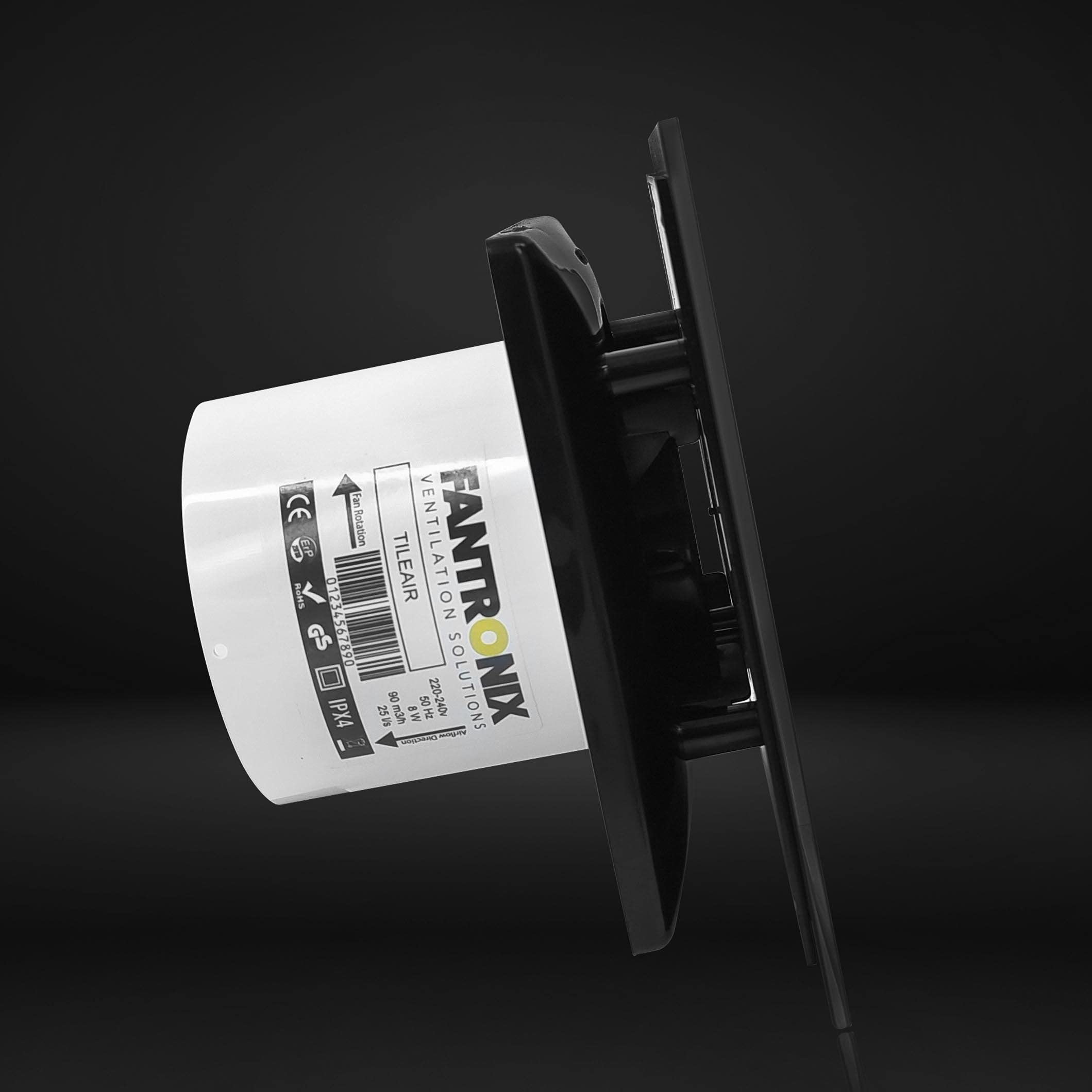 Buy Fantronix 100mm Quiet Black Glass Front Elegant Designl Bathroom