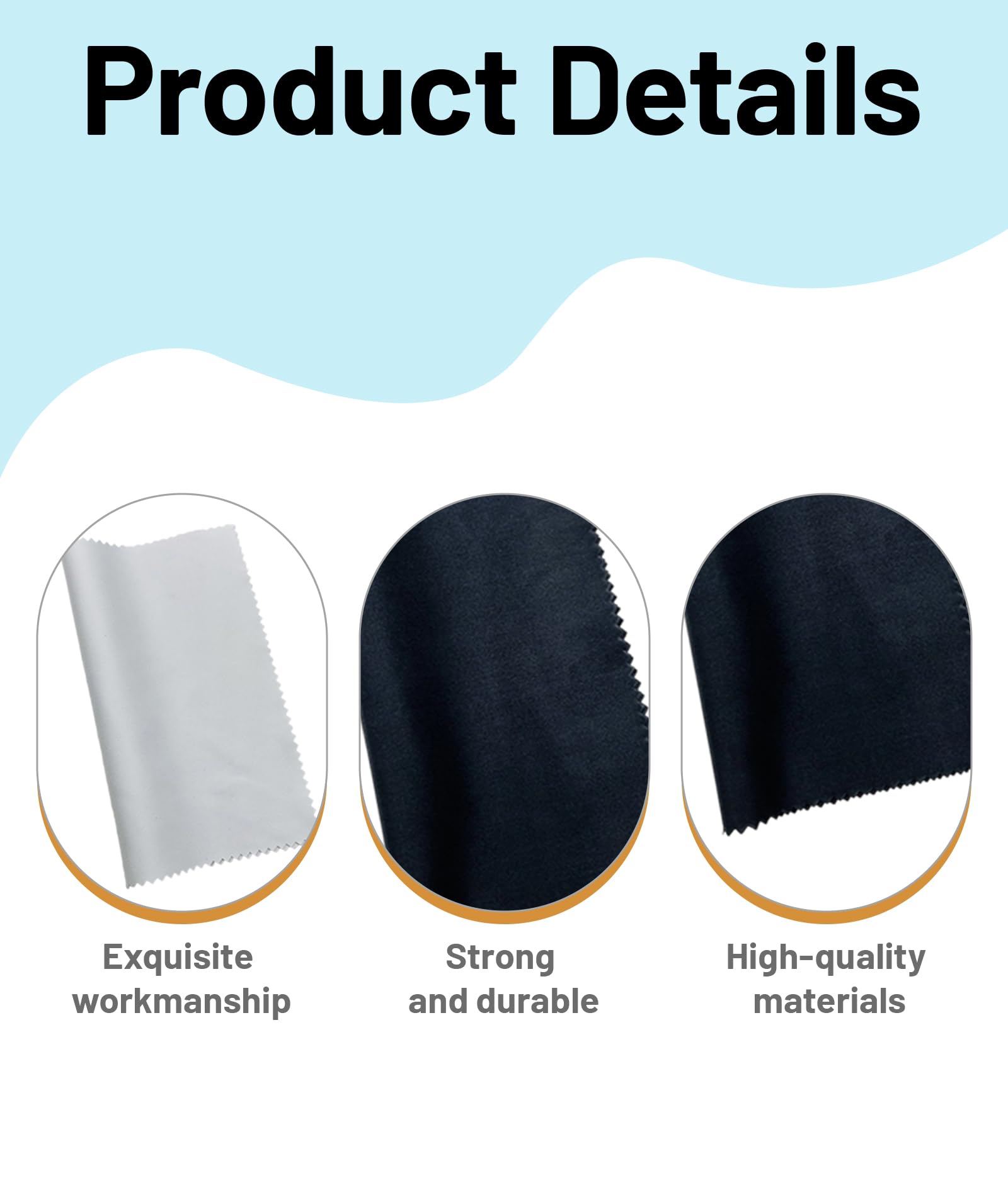 10 Pcs Lens Cleaning Cloth and Laptop Cleaning Cloth Set – Premium Specs Cleaning Cloth for Glasses, Screens, and Eye Lens Items, 15x18cm with Serrated Edges (Black & White) - Image 3 thumbnail