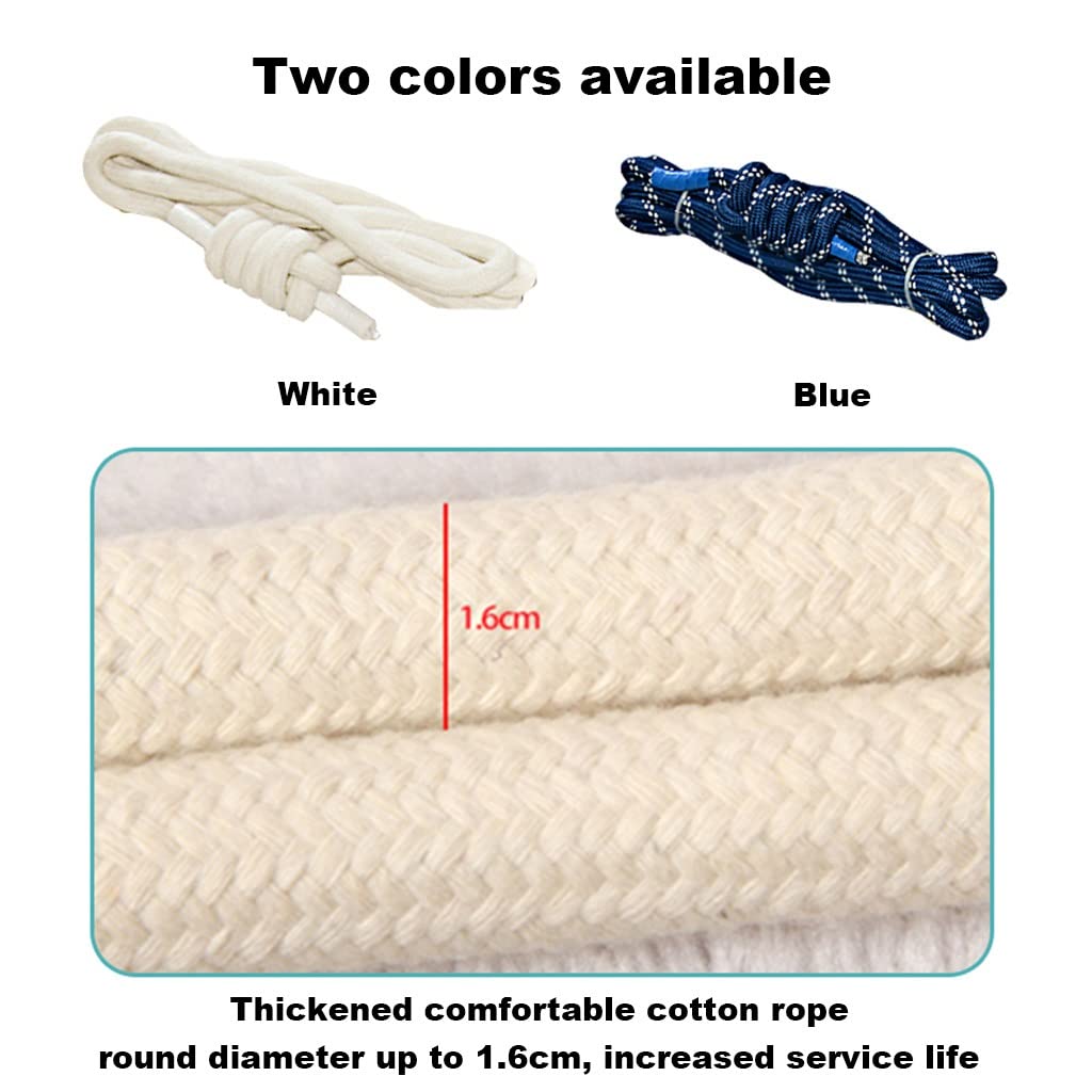 16 mm Yoga-Wandseil, strapazierfähiges Yoga-Seil, Hilfs-Trainingswandseil, Wand-Trainingswandseil, Yoga-Zubehör, Yoga-Gurt for Dehnen und Trainieren for Zuhause, Fitnessstudio, Yoga-Raum, blaues/weiße