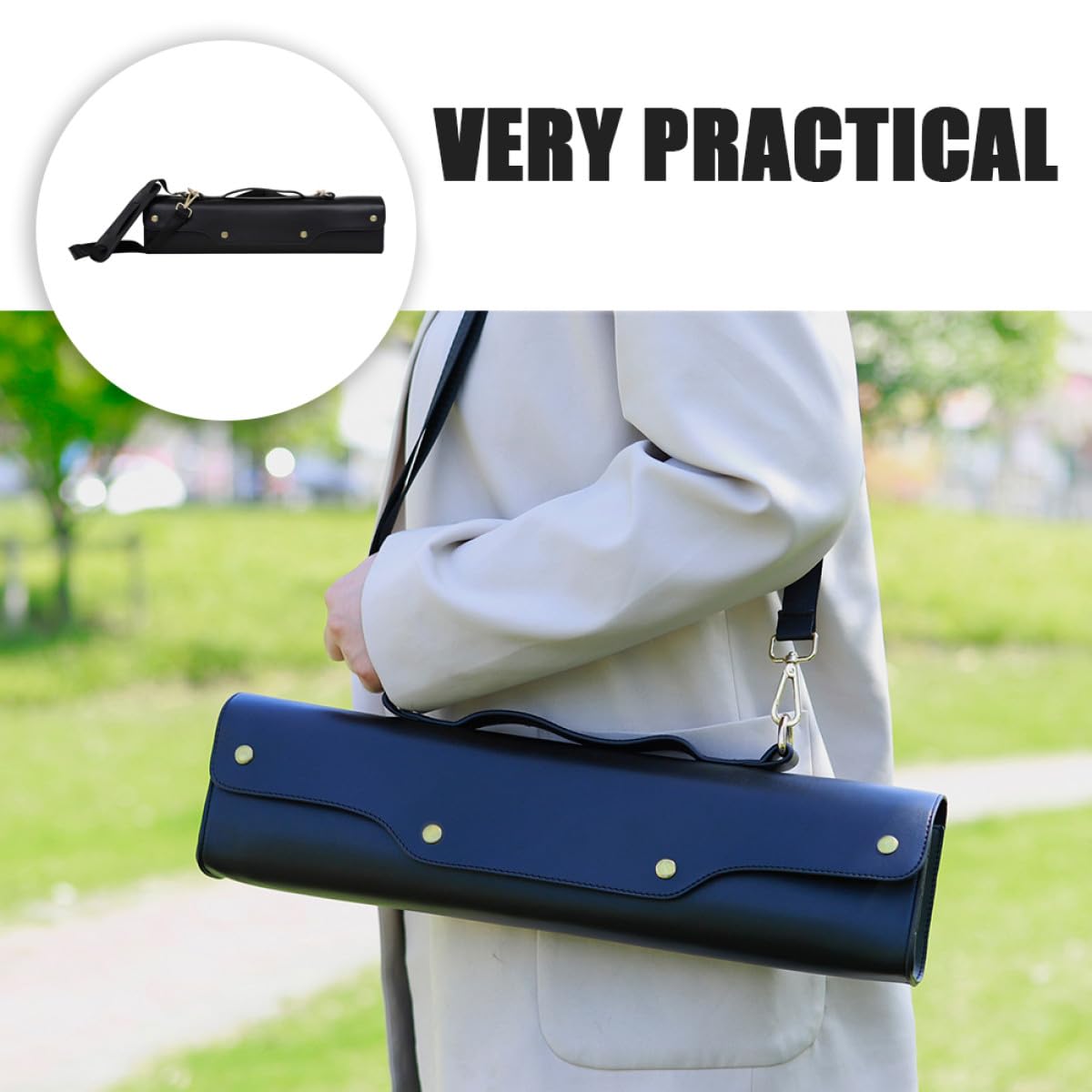 Toyvian Tragbare Flötentasche für 16 und 17 loch Flöten Kompakte Flötenhandtasche aus Verschleißfestem Material mit Tragegriff und Schultergurt Schutz für Außenauftritte