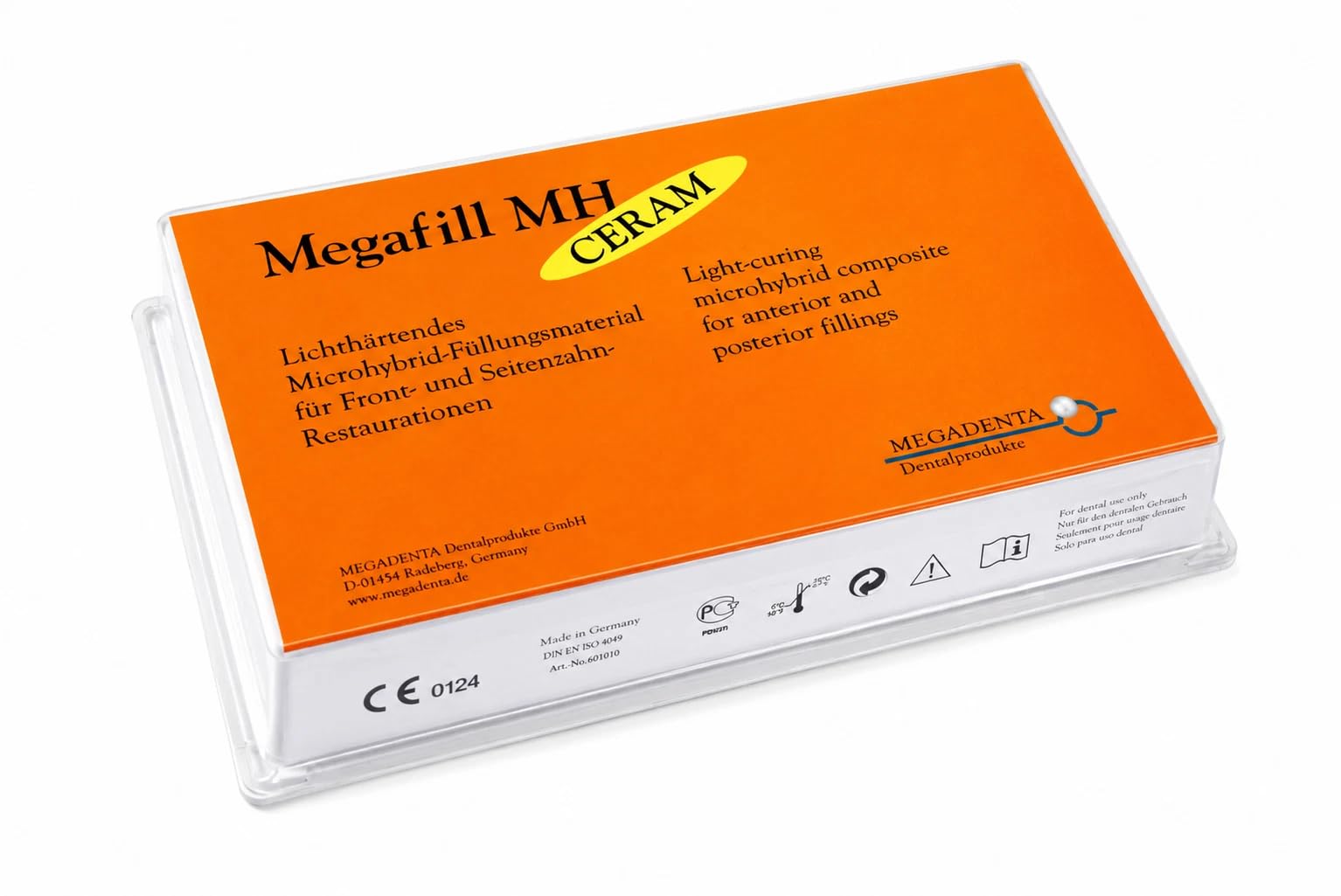 MegaFill MH CERAM Kit Composito Dentale Microibrido Fotopolimerizzabile Universale 3 x 4,5 g con C-Bond, C-Cid e Accessori