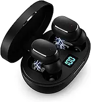 Fone de Ouvido Bluetooth 5.1 TWS Wireless com Visor LED, Som Hi-Fi Estéreo, Cancelamento de Ruído, Toque Inteligente, Bateria Longa, Microfone, Compatível com Android e iOS