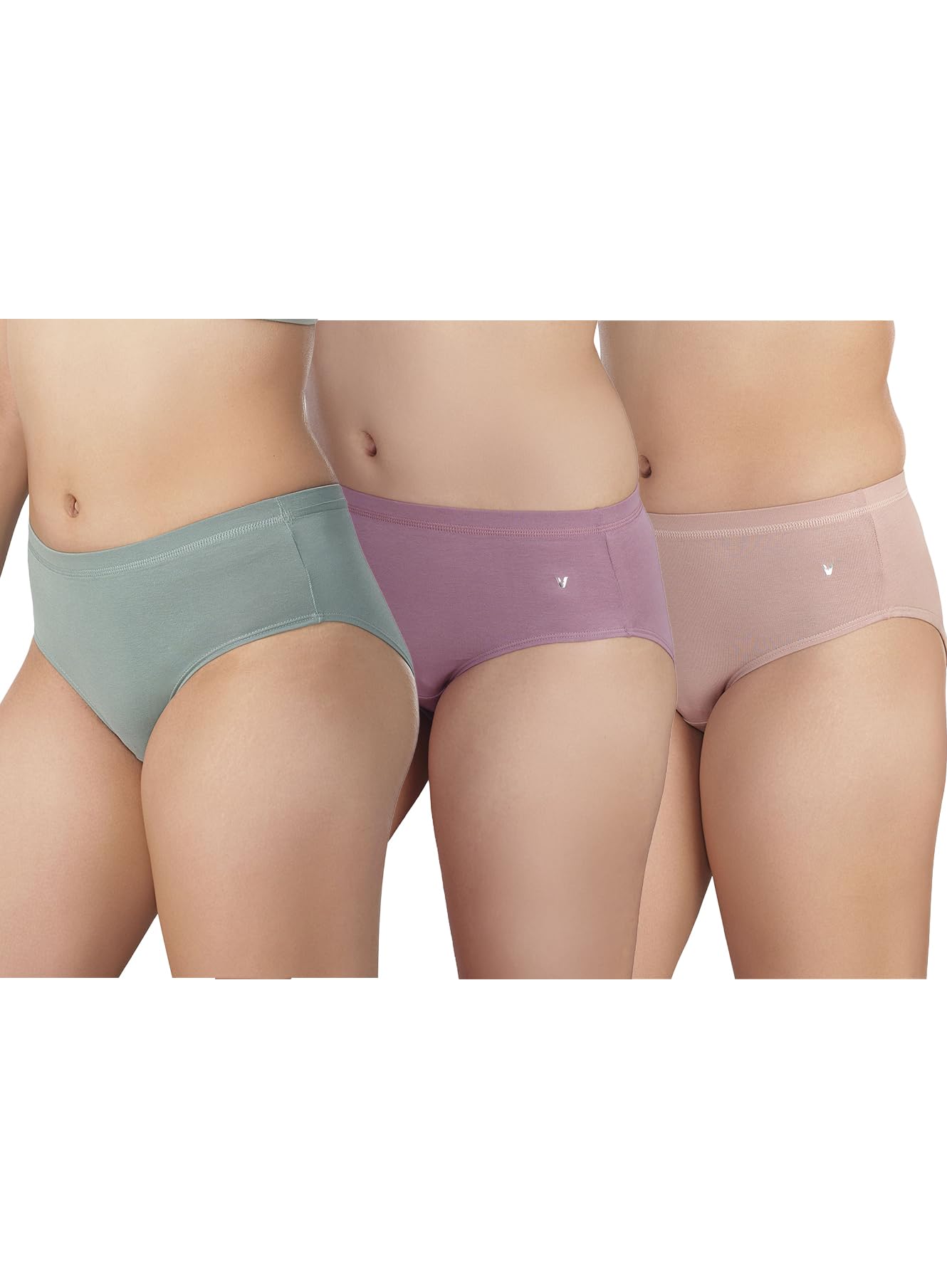 vstar MVP05 Panty for Women Pack of 3 Assorted | Super Soft Cotton Elastane, Breathable Stretch Fabric, Mid-Rise Comfort Fit, Full Coverage – Briefs for Women-picture-50