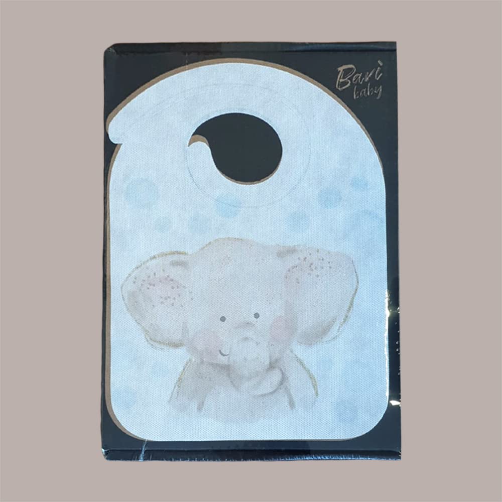 Lucgel Bavaglino Baby Bambino/Bambina grafica Elefantino Puppy in TNT Usa e Getta 230x330mm - 300 pezzi -