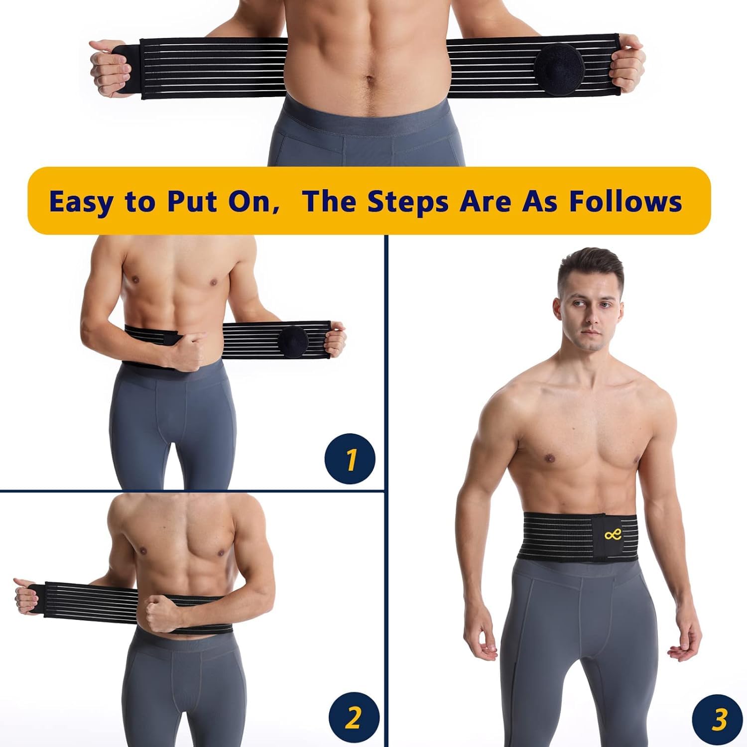 Ceinture Pour Hernie Ombilicale Pour Hommes Et Femmes - Ceinture De soutien Abdominal Avec Coussin De Compression - Aide Chirurgicale Pour Hernie Ombilicale