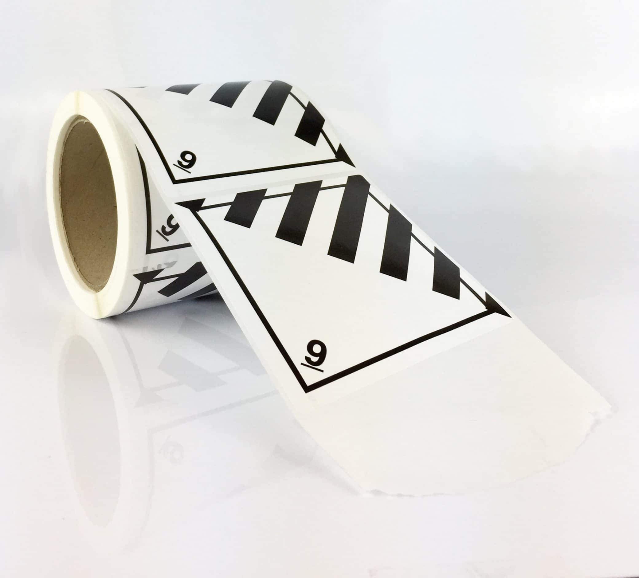 Class 9 Miscellaneous ADR Hazard Warning Diamond Labels 100mm | Roll of 250 | BS5609 Certified - Image 2