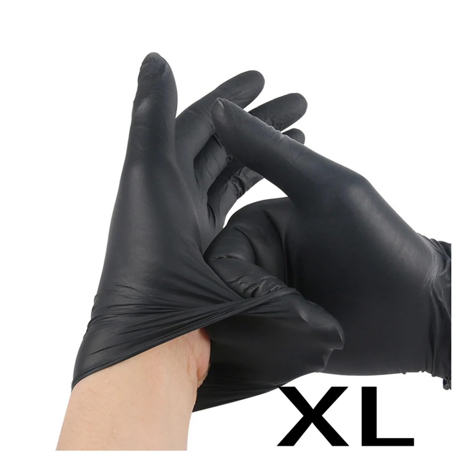 Guantes Desechables De Nitrilo 50/100/200/400/1000 Uds., Adecuados for Cocina, Tatuaje Belleza, Coche for Mascotas Y Herramientas Limpieza(XL-black,200pcs)