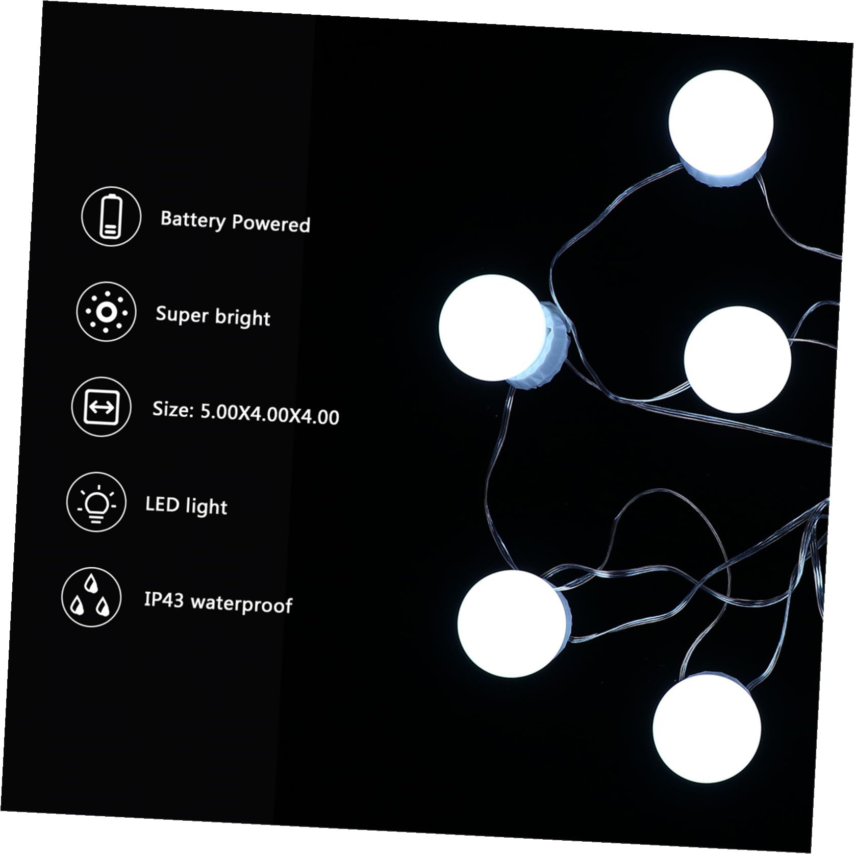MAGICLULU 10 Ampoules LED Adhésives pour Miroir de Maquillage Blanc, Lumière Dimmable, Installation Facile, Éclairage Polyvalent pour Salle de Bain et Coiffeuse