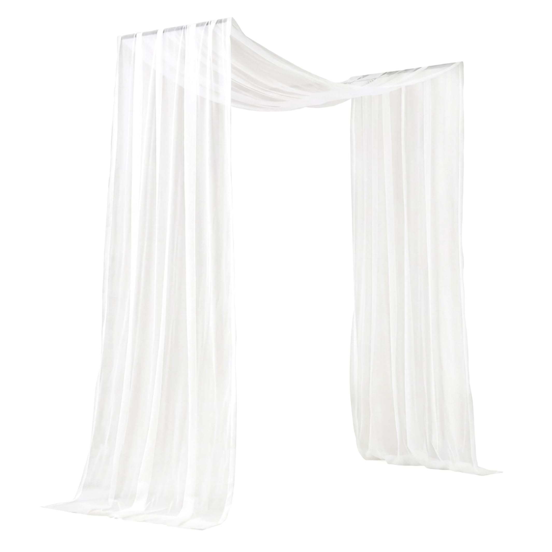 Neptuiby 2PCS Sheer Canopy Bed Curtains, Lightweight White House Bed Canopy Curtains, 51.97x204.72 Inch