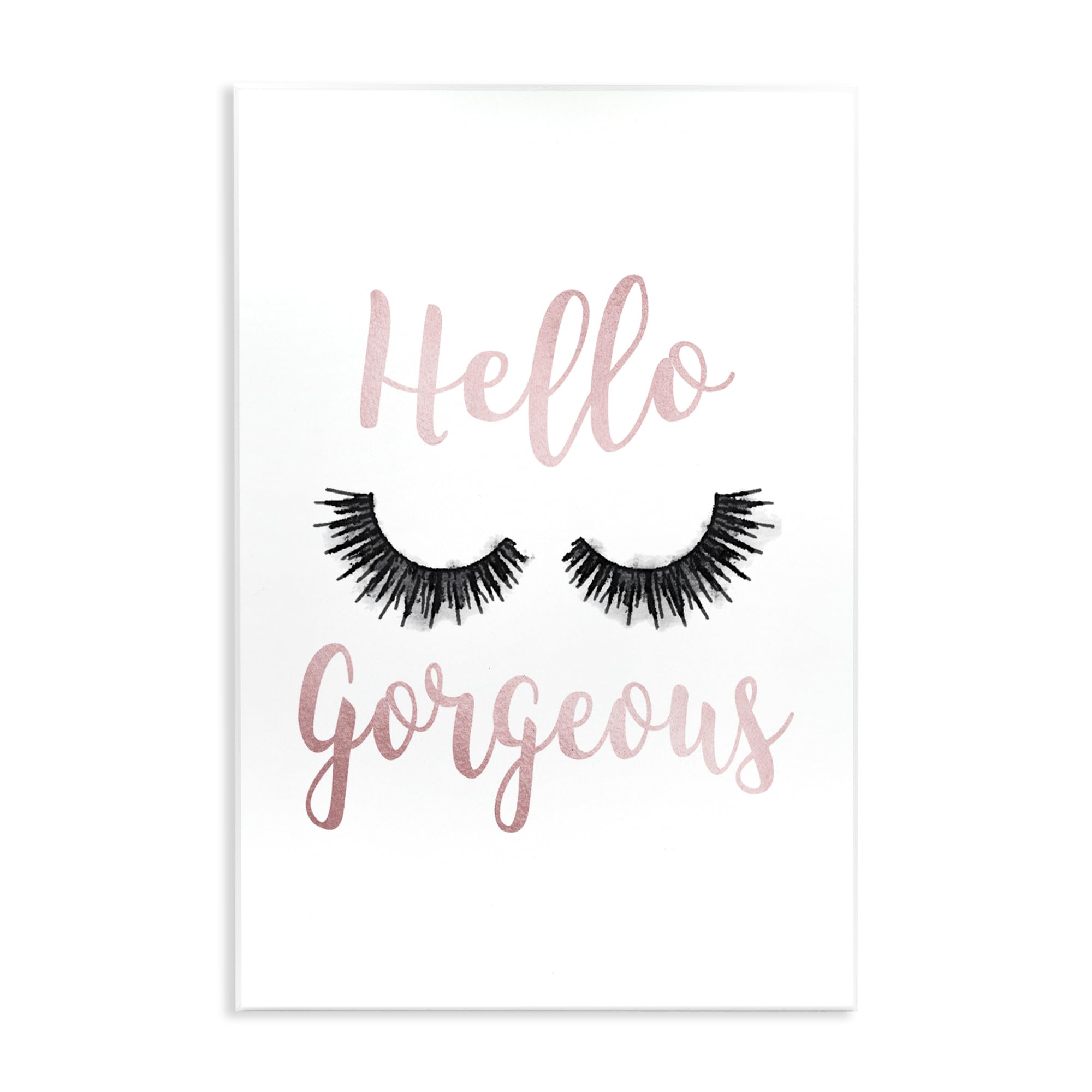 'Hello Gorgeous Black Eyelashes'| Wall Plaque Art