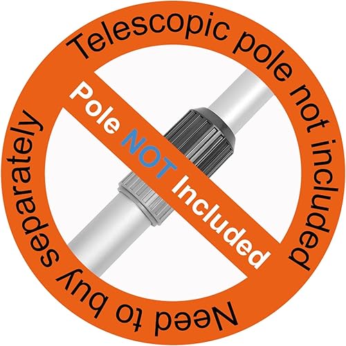 Miniatura 2 de Poolvio Cepillo profesional de limpieza de piscinas de piso y pared de 17.5 pulgadas con cerdas de nailon resistentes, mango de aluminio EZ Clip,