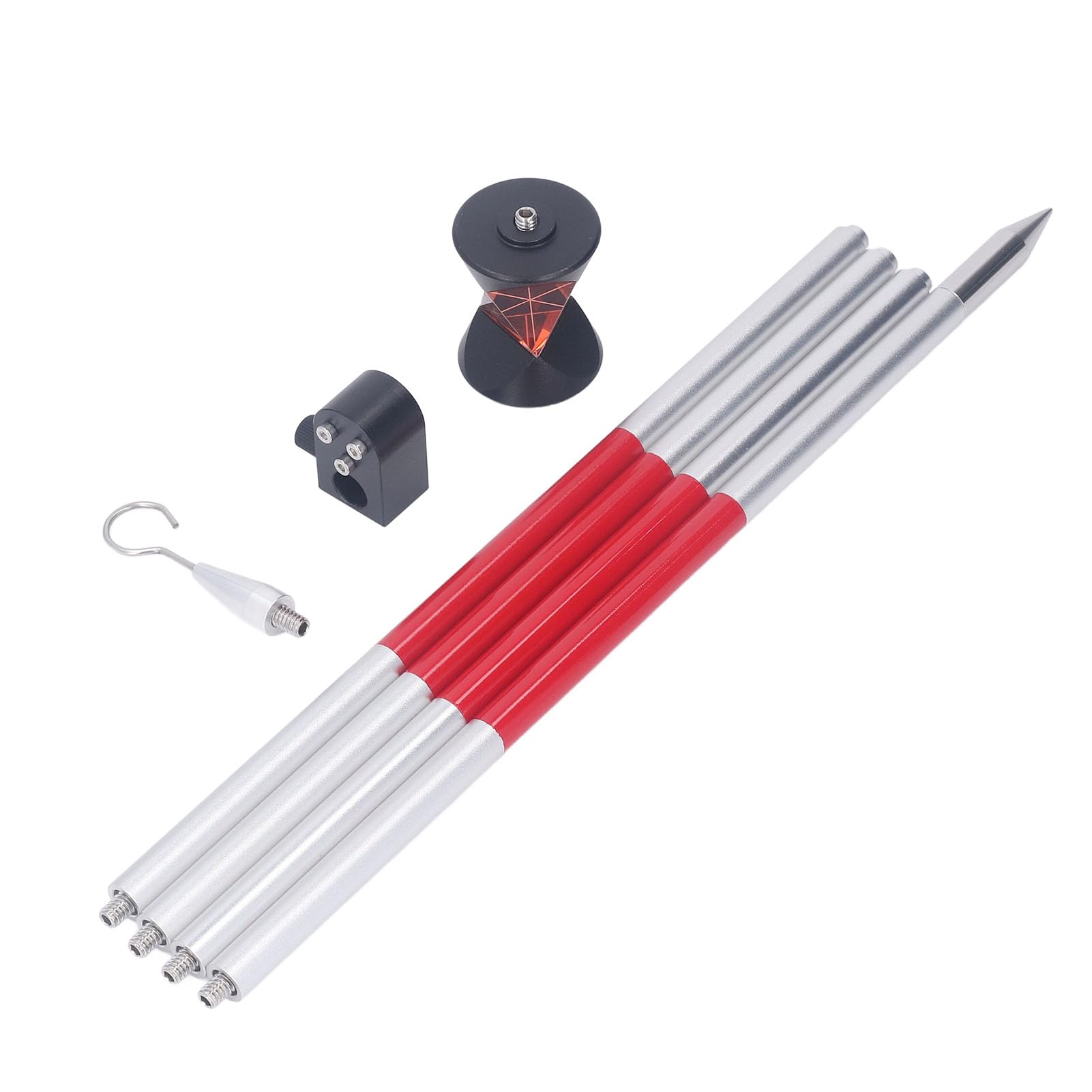 GRZ101 Total Station Prism 360 Degree Mini Prism with 4 Poles for Topcon for Subways, Railways, Tunnels