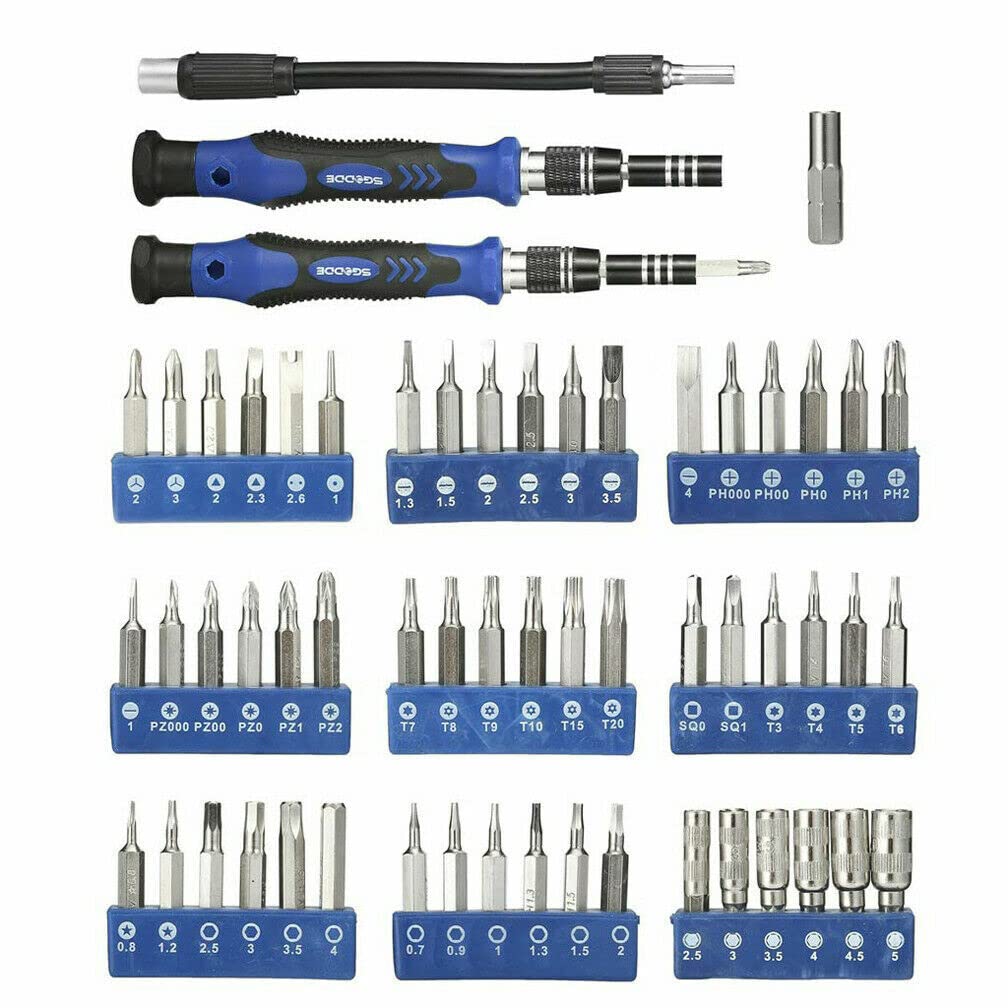 58 in 1 Repair Tool Kit Precision Small Screwdriver Set 54 Bit Magnetic Driver for Computer Laptop PC Precision Screwdriver Torx Smartphone Nut Driver