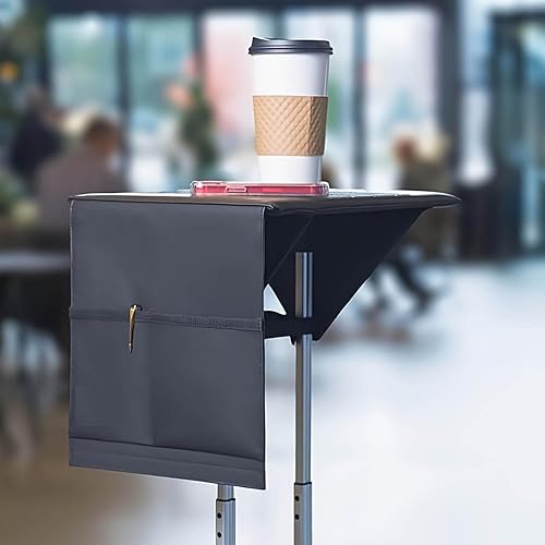 Miniatura 4 de Laptop Tray for Travel Attachable to Suitcases Portable PU Leather Desk for Office Snacks Dining Luggage Mounted Desk