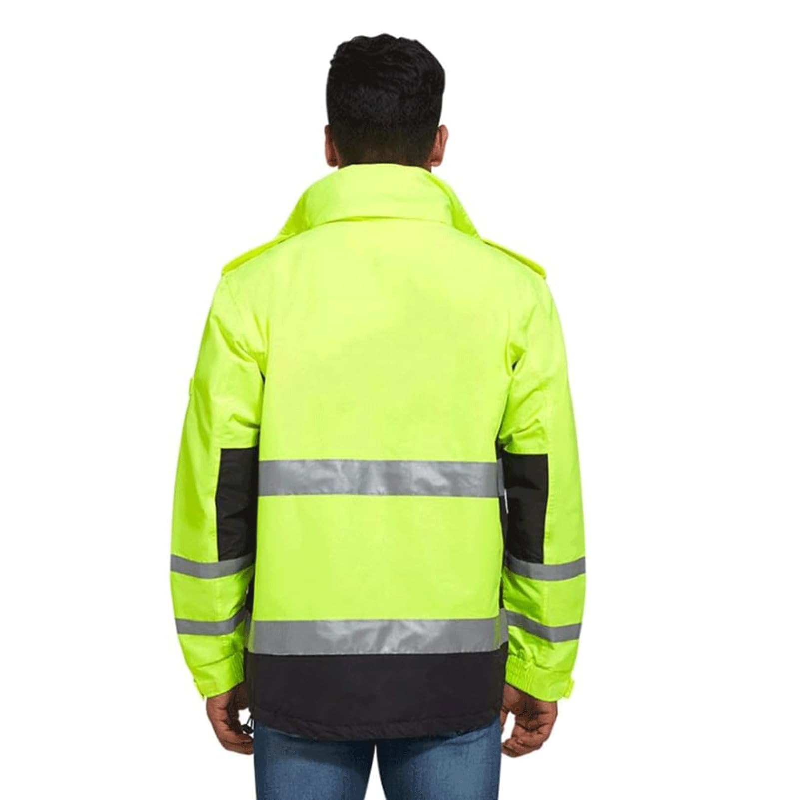 Warnweste Tragbare Sicherheitsweste, Regenausrüstung, reflektierende Jacke, Winddicht, regendicht, reflektierende Weste für Laufsport, reflektierender Anzug Atmungsaktiv