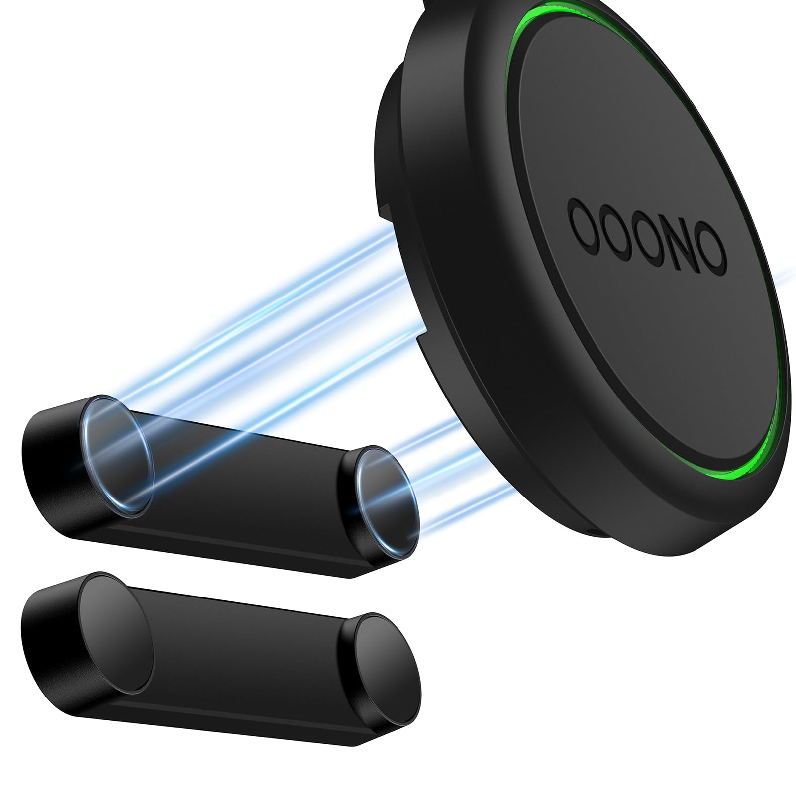 2 Unidades Soporte Coche para OOONO CO-Driver NO2, Base Adhesiva para Salpicadero con Doble Placa Metálica para Conexión Magnética, Resistente al Calor, Solo para OOONO 2, Negro