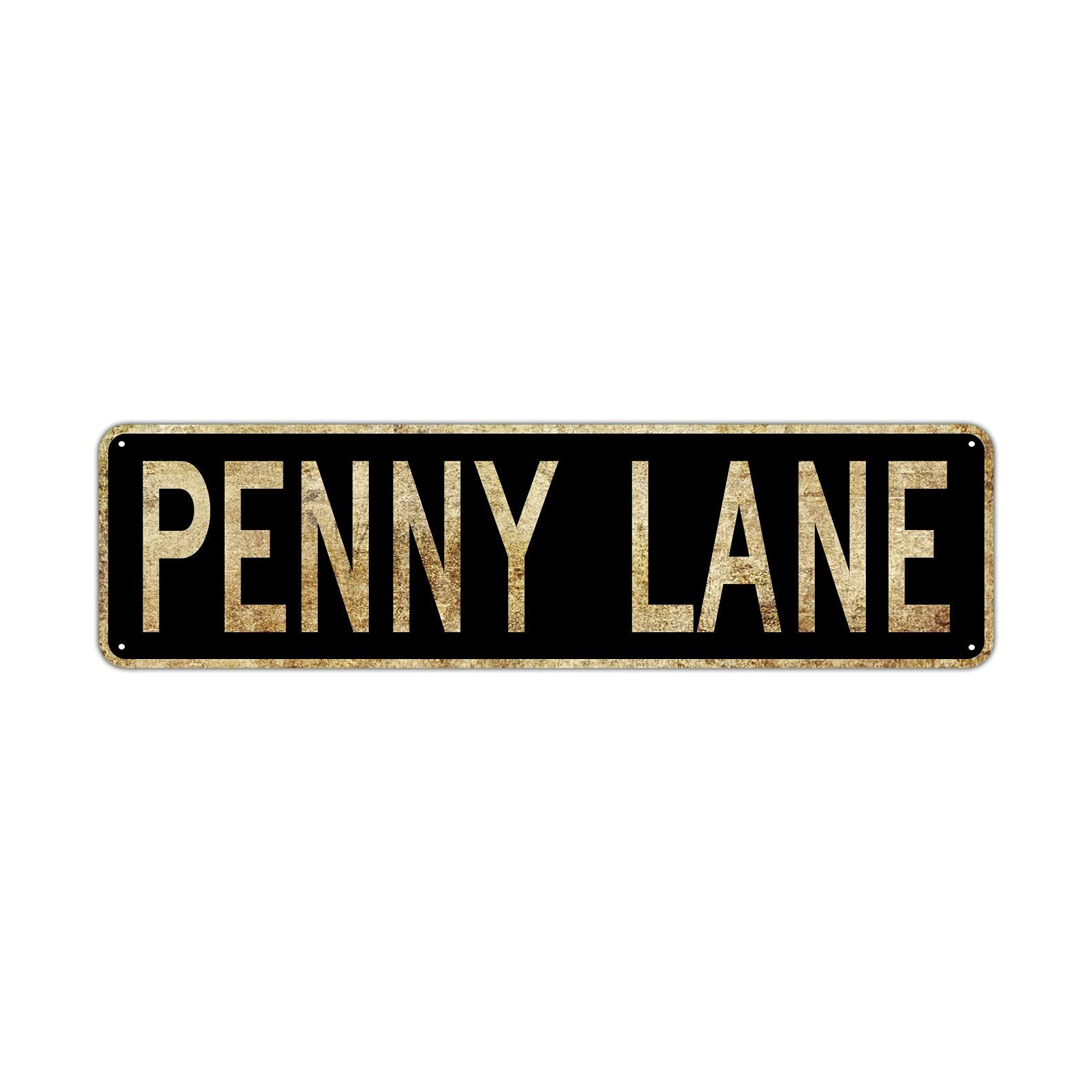 Penny Lane Retro Tin Signs Aluminum Home Exit Sign Kitchen Garden Wall Front Door Coffee Decor 4x16 Inch