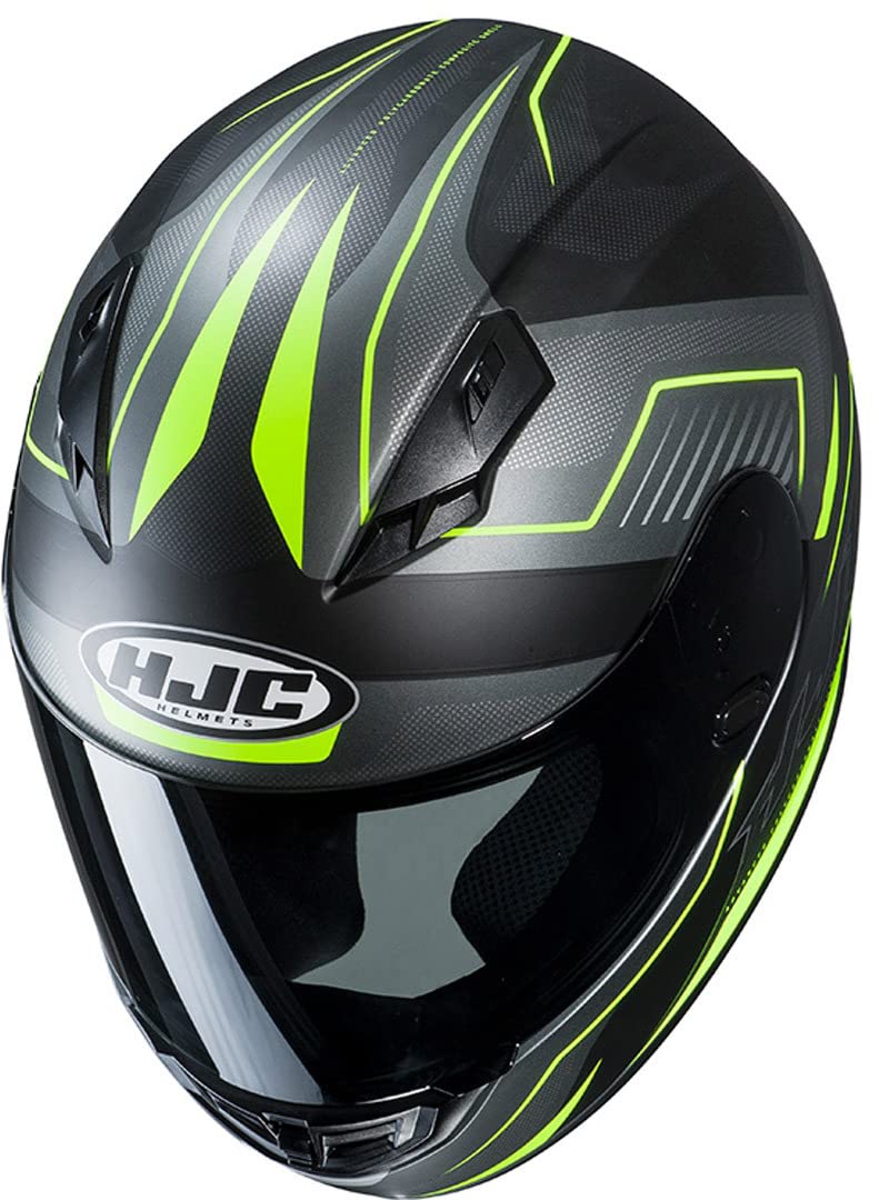HJC CS 15 TRION MC3HSF Motorcycle Helmet, Black/Grey/Fluorescent Yellow, XS Automotive