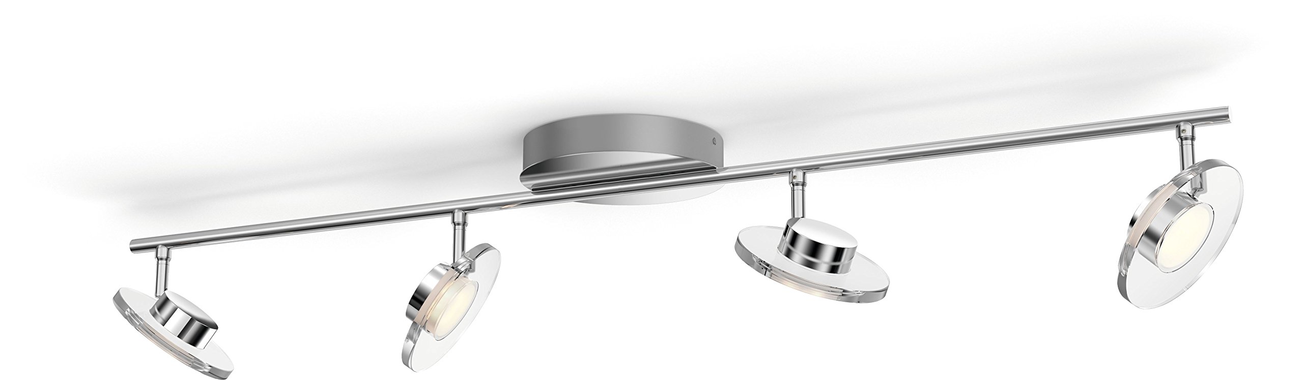 Philips My Living Glissette Warmglow Dimmable LED Spotlight, Metal, 4.5 W, Chrome