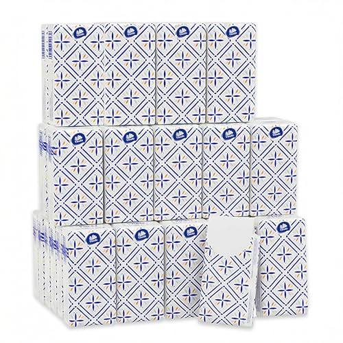 Image of Vinda 3-Ply Ultra Care Pocket Tissues, Travel Size (60 Packs of 10 Tissues), Lattice Pattern Design