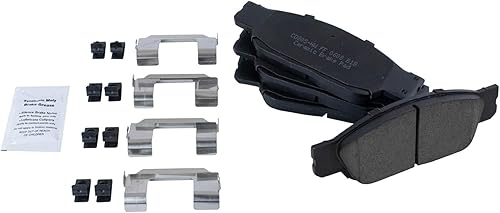 Miniatura 4 de TRQ Pastilla de freno de cerámica delantera trasera y kit de rotor de rendimiento con productos químicos