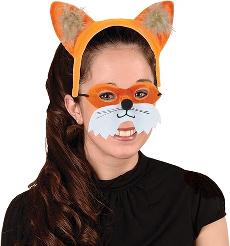 Miniatura 5 de Beistle Fox - Juego de diadema y máscara para el pelo multicolor