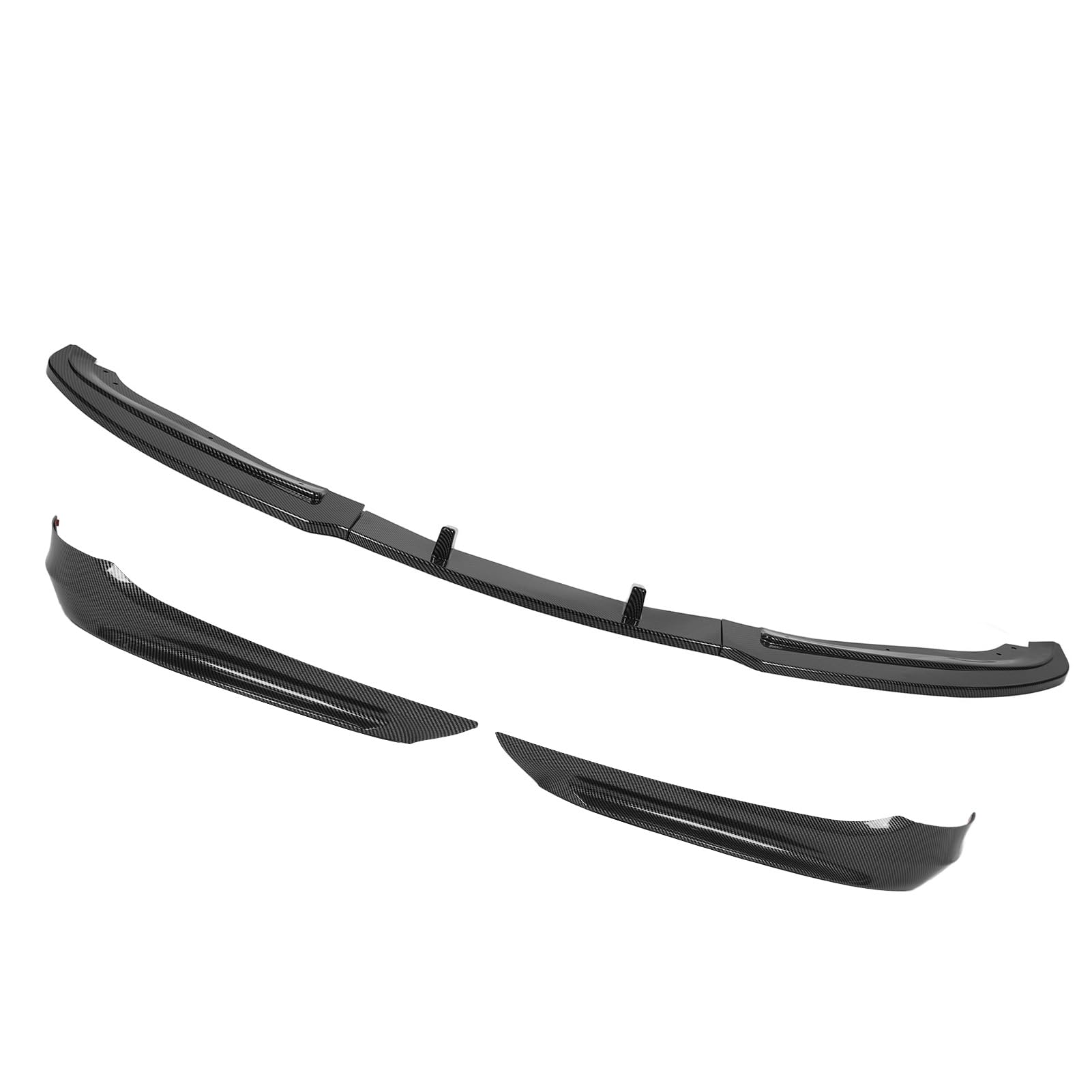 Wakects 5 szt. Spoiler Przedni, materiał ABS, Poprawia aerodynamikę, Pasuje do Serii 3 E90 E91 LCI 2007 do 2012 (styl z włókna węglowego)