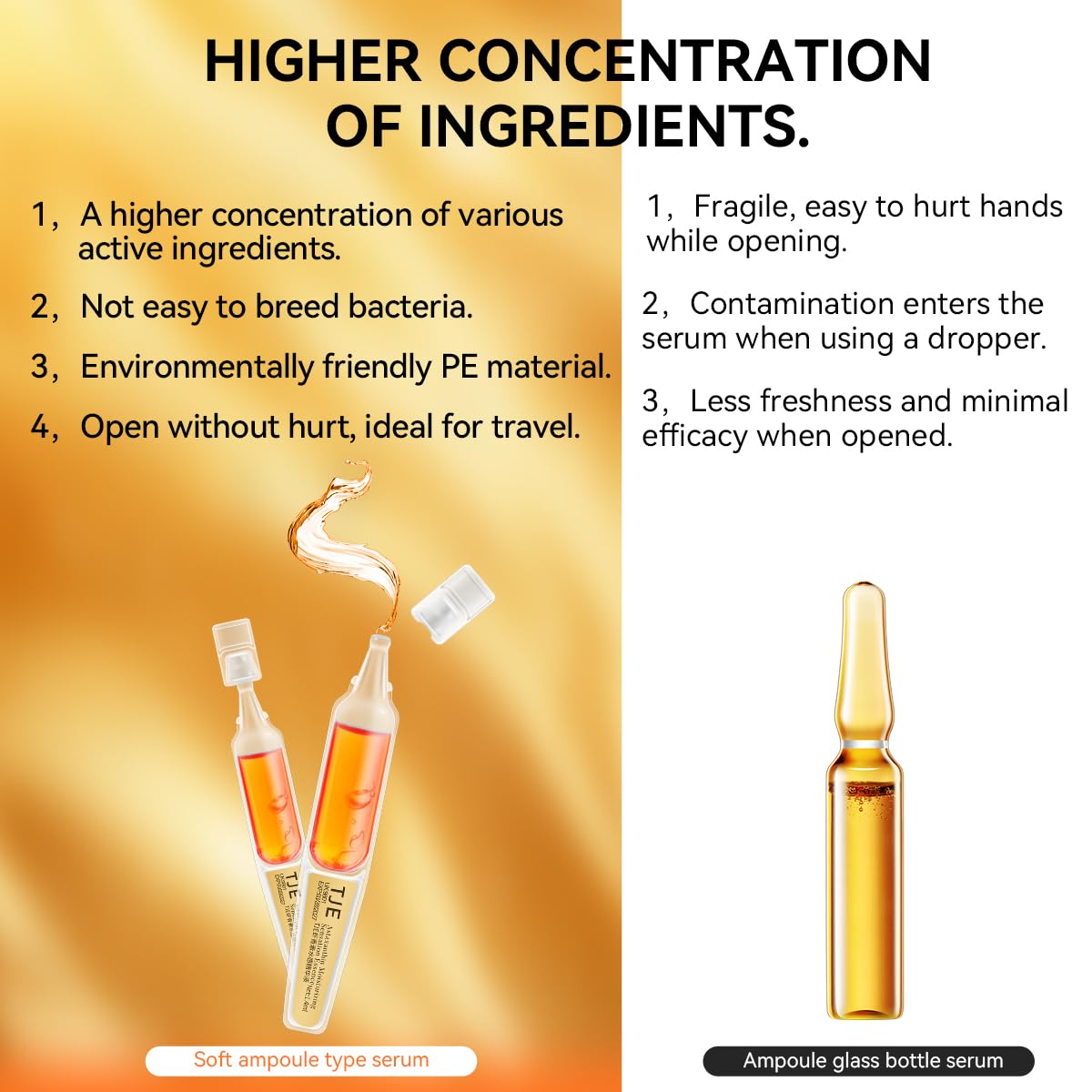 Astaxanthin Serum Ampoules for Face, 0.05 Fl Oz x 28, Hyaluronic Acid and Niacinamide Hydrating Facial Serum, Brightening Anti Aging Skincare for Dry Dull Skin
