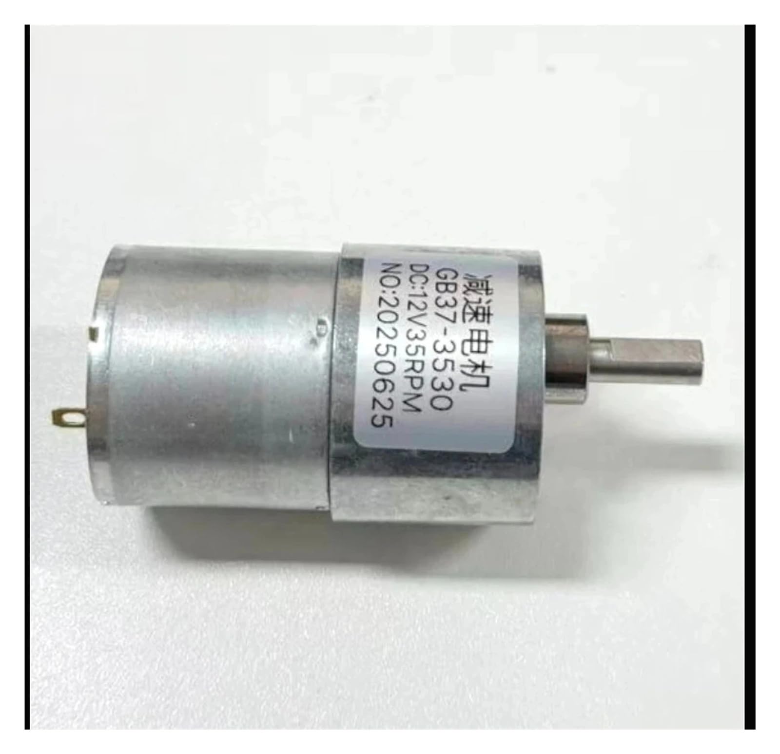 JGB37-3530 Moteur à engrenages 12 V 24 V CC 37 mm Boîte de vitesses entièrement en métal, moteur à couple élevé 7-600 tr/min avec arbre de sortie excentrique pour robots à faire soi-même (support de