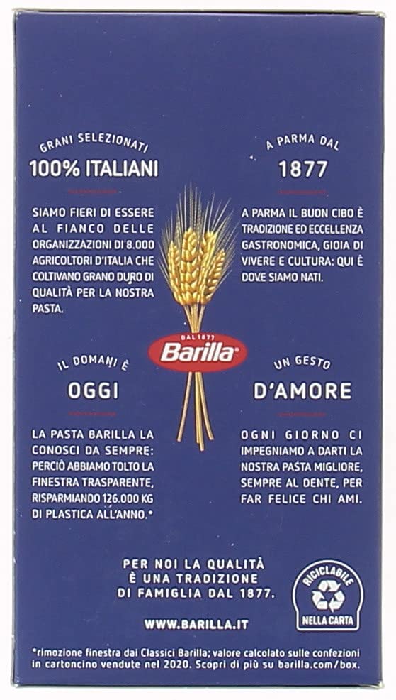 Risoni No. 26 Barilla pasta de trigo duro con forma de arroz para sopa y minestrone 3