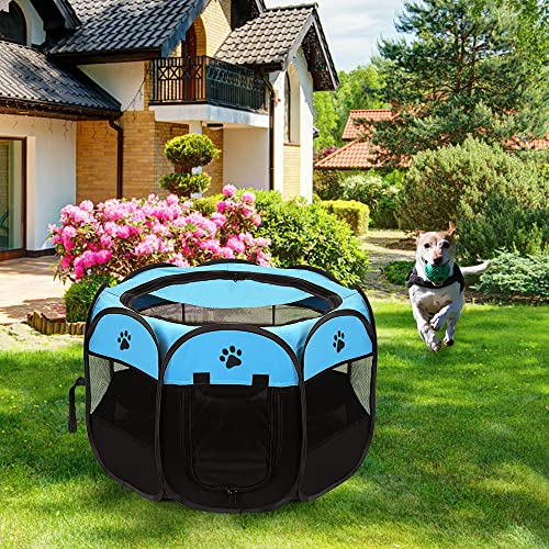 GOOZII Portable Dog Playpen Indoor Outdoor, Collapsible Pet Dog Playpen with Zipper Top Cover, Cat Puppy Bunny Kitten… - Image 8