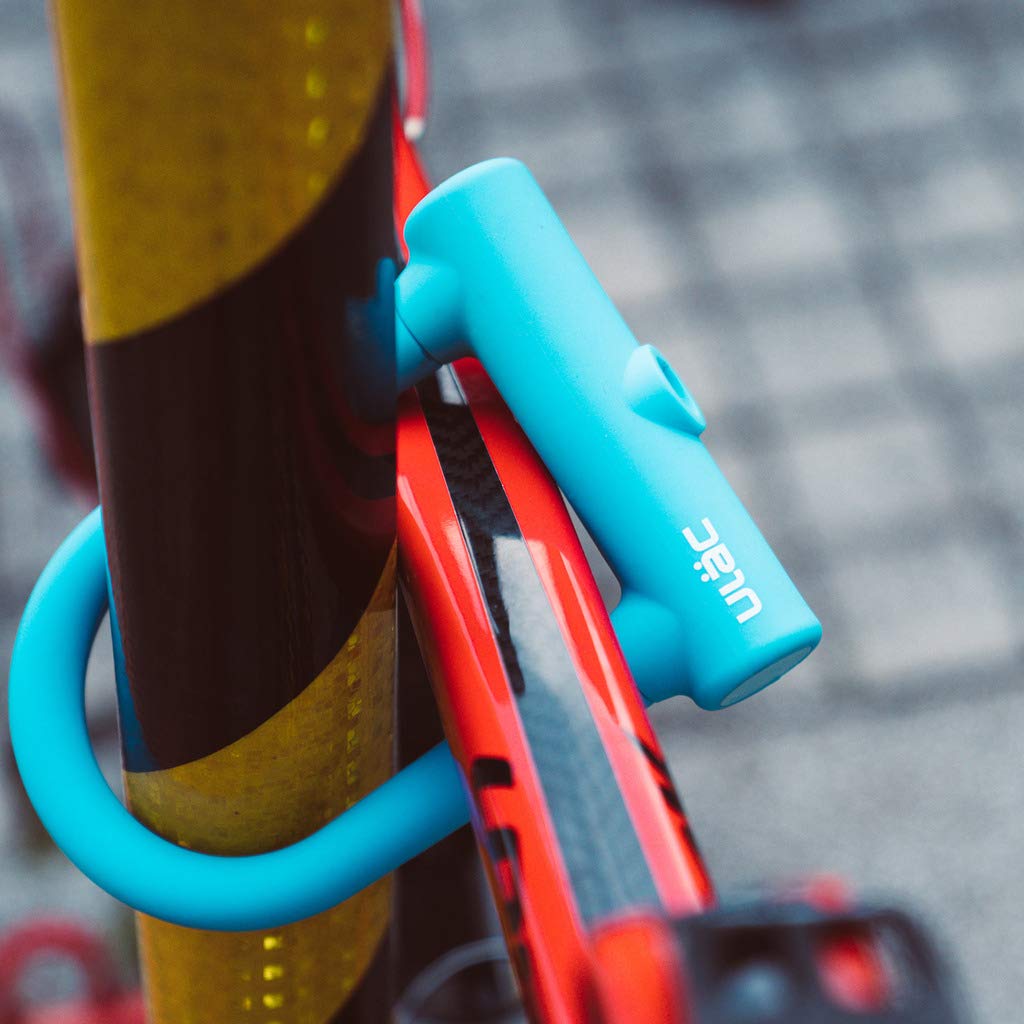 ULAC Brooklyn Featherweight Alloy Bike U-Lock, z systemem wsporników transportowych do wszechstronnego przenoszenia (Sky)
