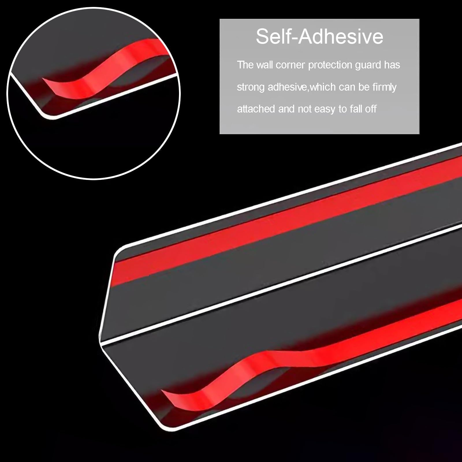 Protectores de esquina de pared autoadhesivos en forma de C para puertas y mesas, paquete de 4 (80 x 4 cm), seguridad infantil y protección de mascotas