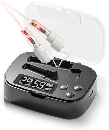 LASEPREHT Caja de la terapia de la luz roja para la nariz, dispositivo portátil de la terapia de la nariz de la luz infrarroja (650nm)