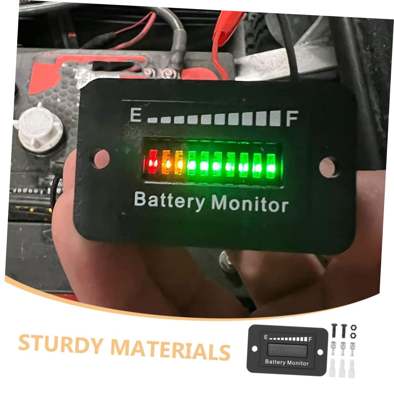 Tester Batteria Digitale per Auto Elettriche e Carrelli Elevatori, Monitoraggio Preciso della Carica, Tensione Regolabile 9-80v, Nero Abs