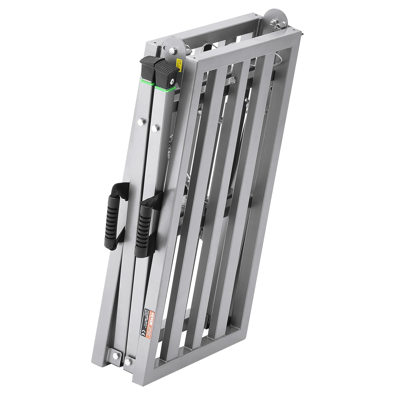VEVOR Piattaforma di Lavoro, Altezza Regolabile a 4 Marce 1150 mm, Scala Pieghevole in Lega di Acciaio, Piattaforma per Ponteggi Capacità 360 kg, Piedini in Gomma Antiscivolo, per Pulizia Lavaggio