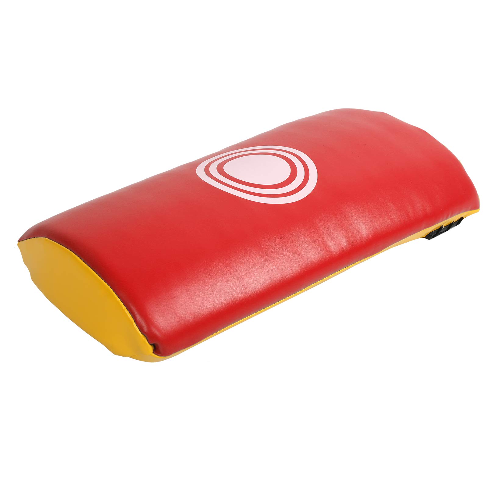 Taekwondo Target, Taekwondo Block Target, Wearresistant Training Equipment, Tearresistant PU Leather Curved Design for Kickboxing Training (red and yellow)