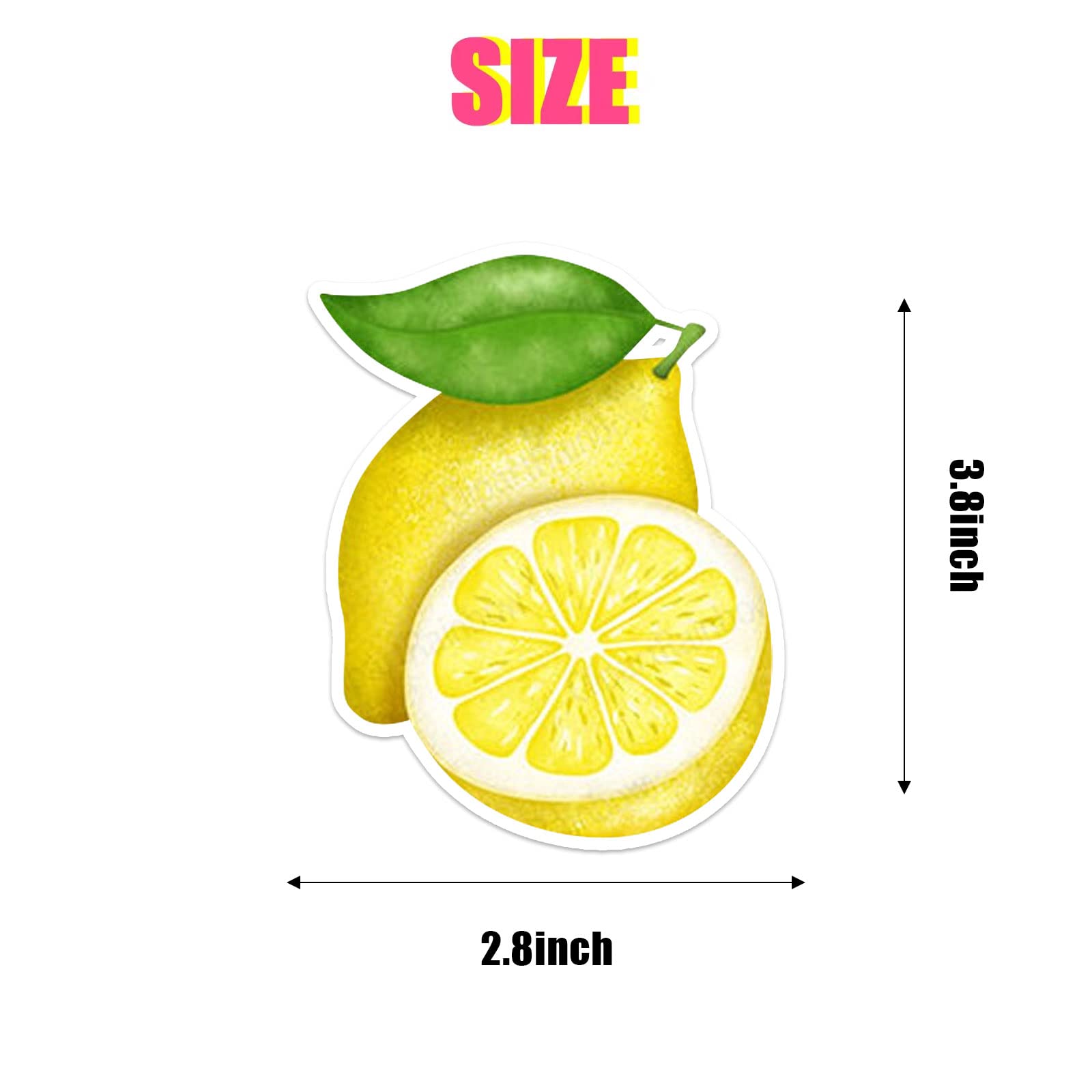 Lemon Car Air Fresheners, Funny Fruity Fruit Air Fresheners Long Lasting Cute Car Mirror Lemon Scented Hanging Decoration Ornaments Gift Interior Accessories for Men Women, 6 Pcs