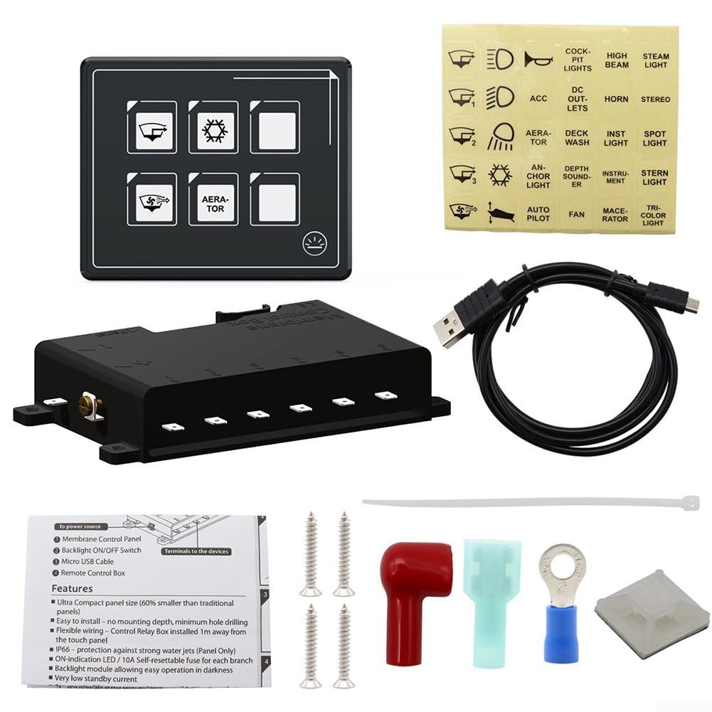 Para interruptor de membrana de 6 p, control por aplicación, IP66