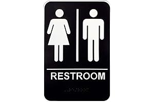 Hillman Unisex Restroom Sign with Braille