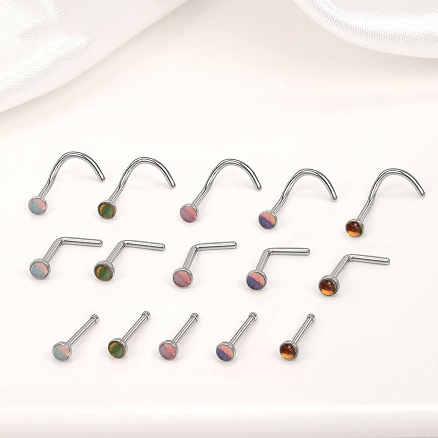 Multifuntioanl Nose Studs Fashion Body Jewelry Nose Piercing Jewelry for Parties Music Festivals and Enhancing Charm Fashion Body Piercing