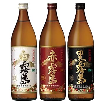 Amazon.co.jp: 芋焼酎「霧島」セット 白霧島・赤霧島・黒霧島 25
