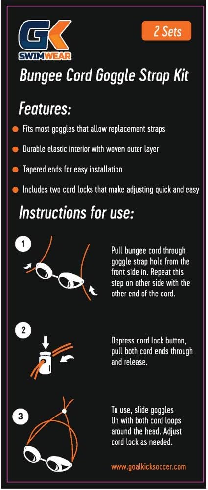 Bungee Cord Goggle Strap Kit (2 Sets)