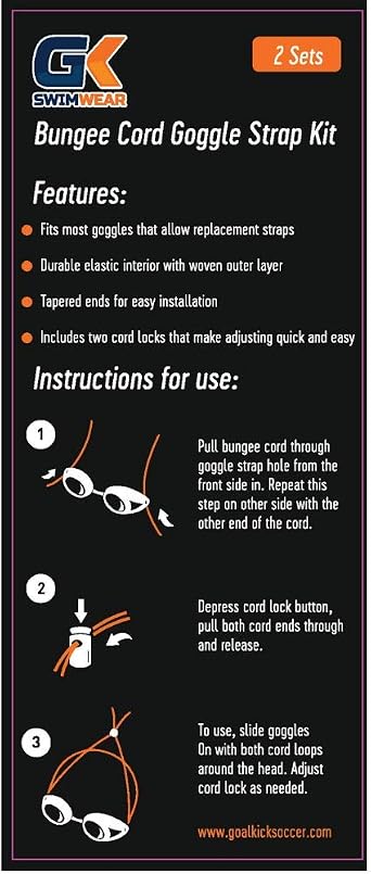 Bungee Cord Goggle Strap Kit (2 Sets)