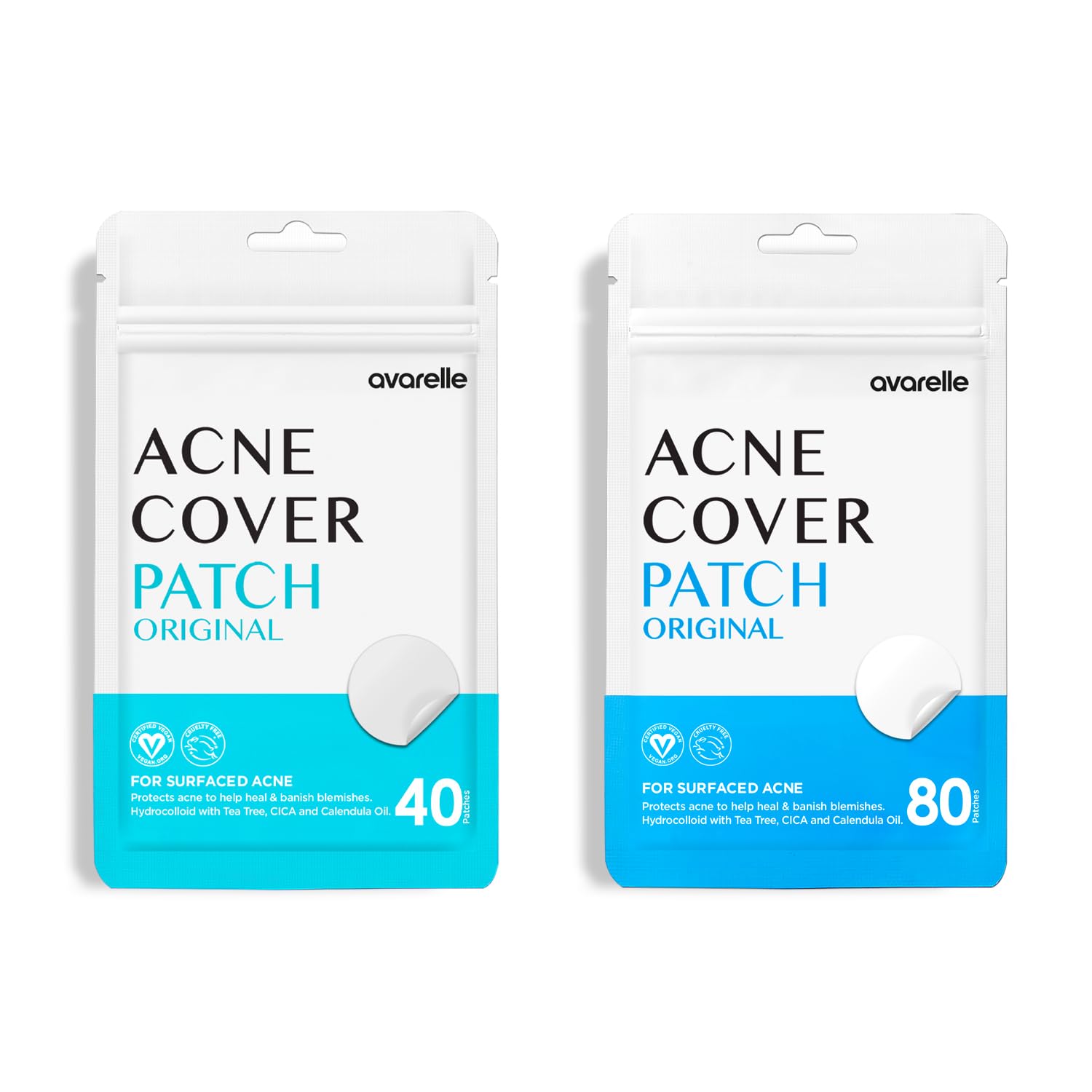 AVARELLE Pimple Patches Hydrocolloid Acne Patches Acne Spot Treatment for Blemishes and Zit with Tea Tree Oil Calendula