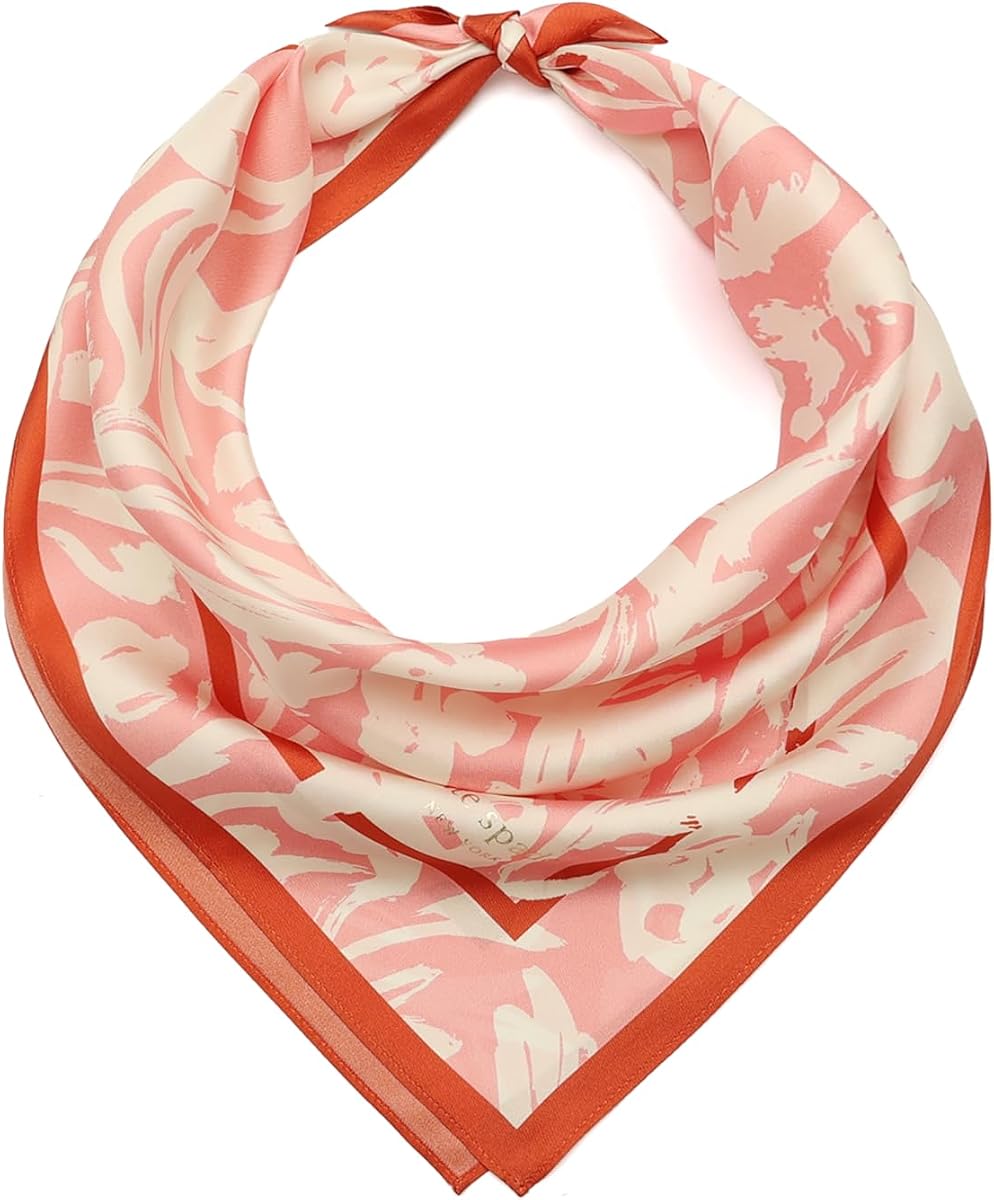 Kate Spade Women's Brushy Garden Silk Bandana Scarf, Stylish Fashion Accessory for Women