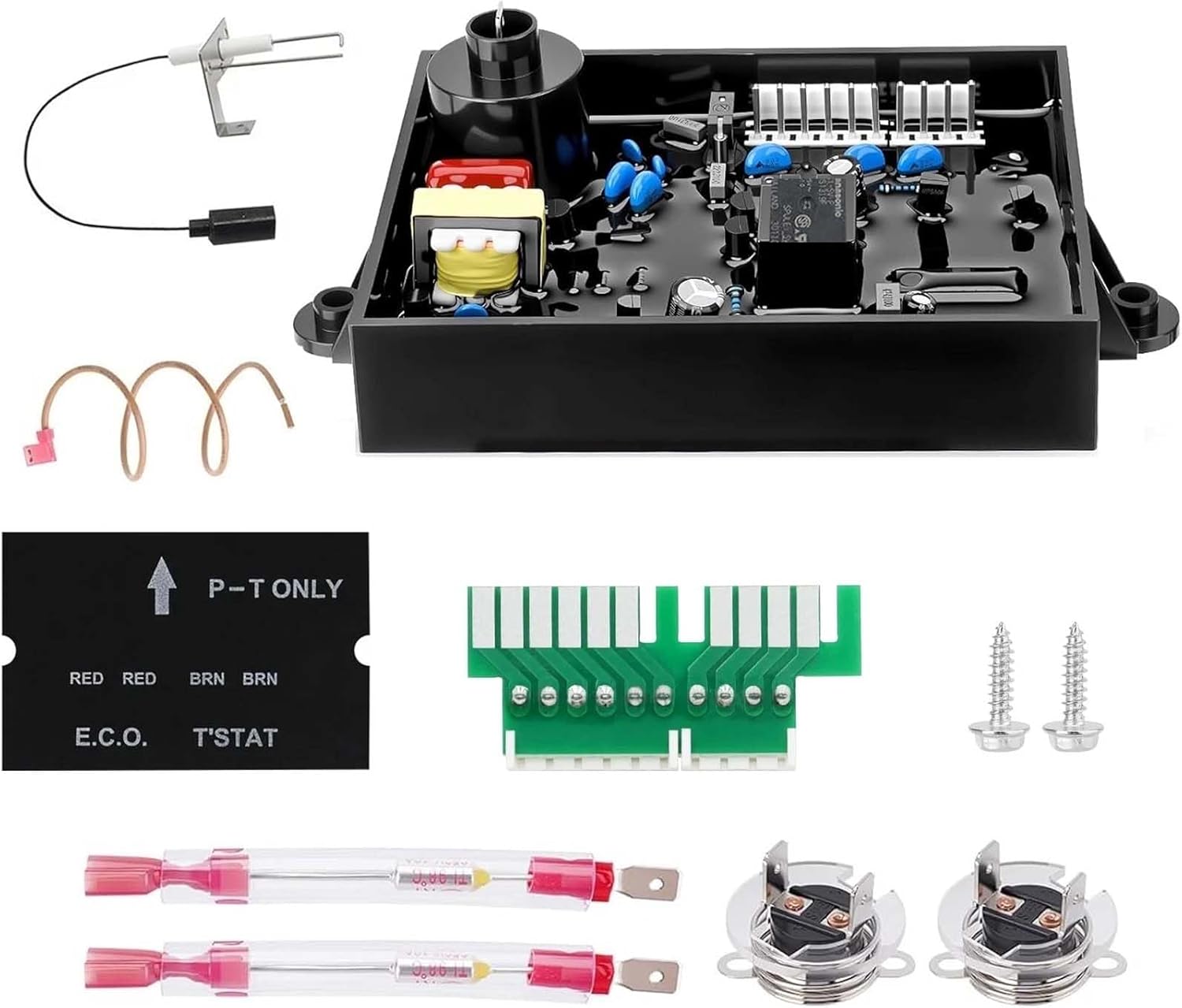 3 in 1 91365 & 91447 RV Water Heater Circuit Board Replacement Kit for Atwood/Dometic, Thermal Cut Off & Thermostat Kit, 93868 Spark Probe Igniter Electrode