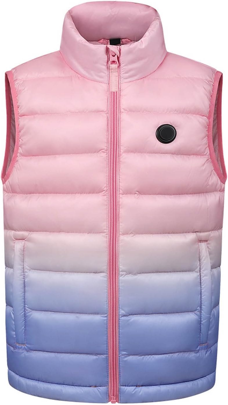 Kids Heated Vest with 3 Heating Zones - Electric Lightweight Zip Up Warm Heated Jacket USB Charging Heated Coat